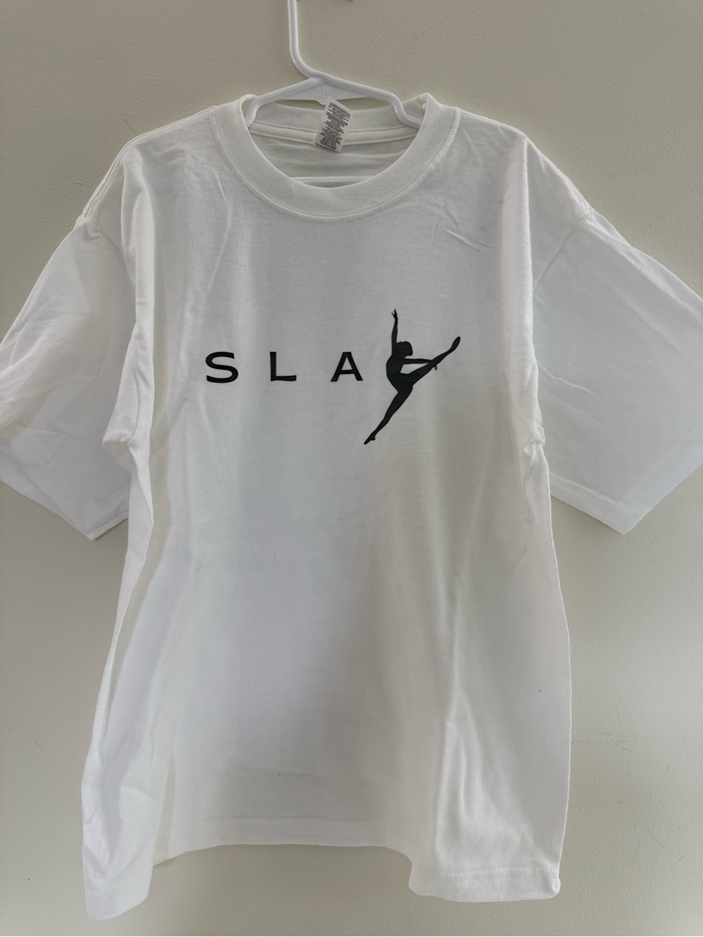 Hanes White Tee with Black Dancer Graphic